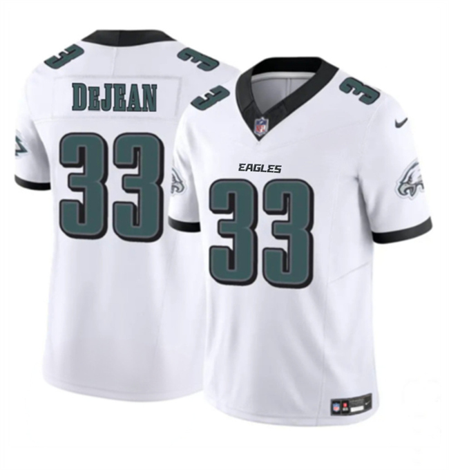 Men's Philadelphia Eagles #33 Cooper DeJean White 2024 New F.U.S.E. Vapor Untouchable Limited Stitched Football Jersey